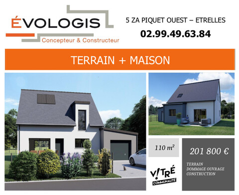 MAION+TERRAIN PROCHE VITRE